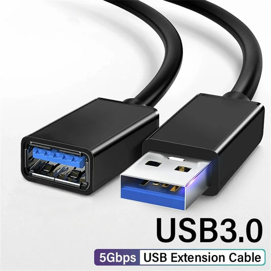 USB 3.0 Extension Cable Male to Female Extender Cable For PC Laptop Smart-TV Fast Speed USB Extension Cord 0.5/1/1.5/2/3/5M