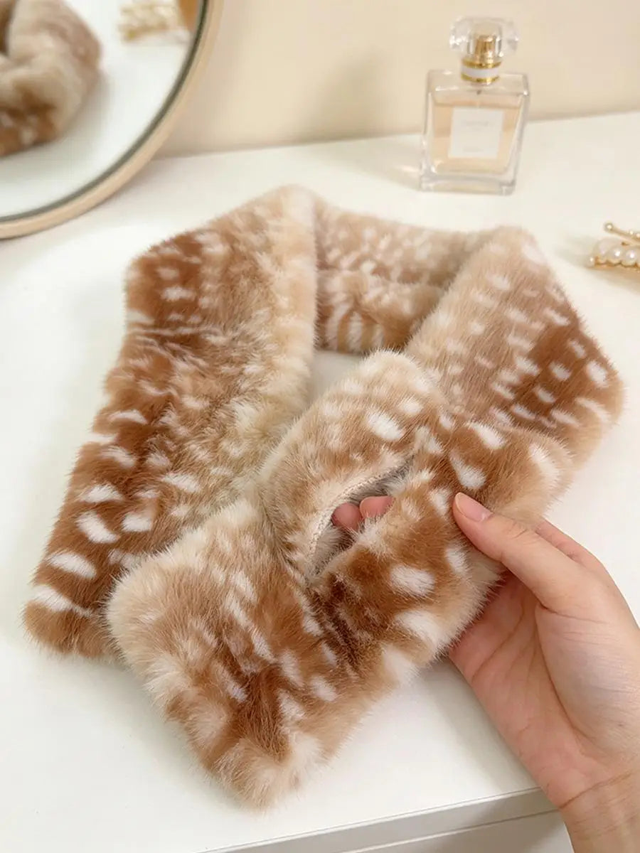 Winter Harajuku Elk Plush Scarf Christmas Gift Padded Warm Scarf Caps Set Cosplay Cute New Year Decoration Accessories