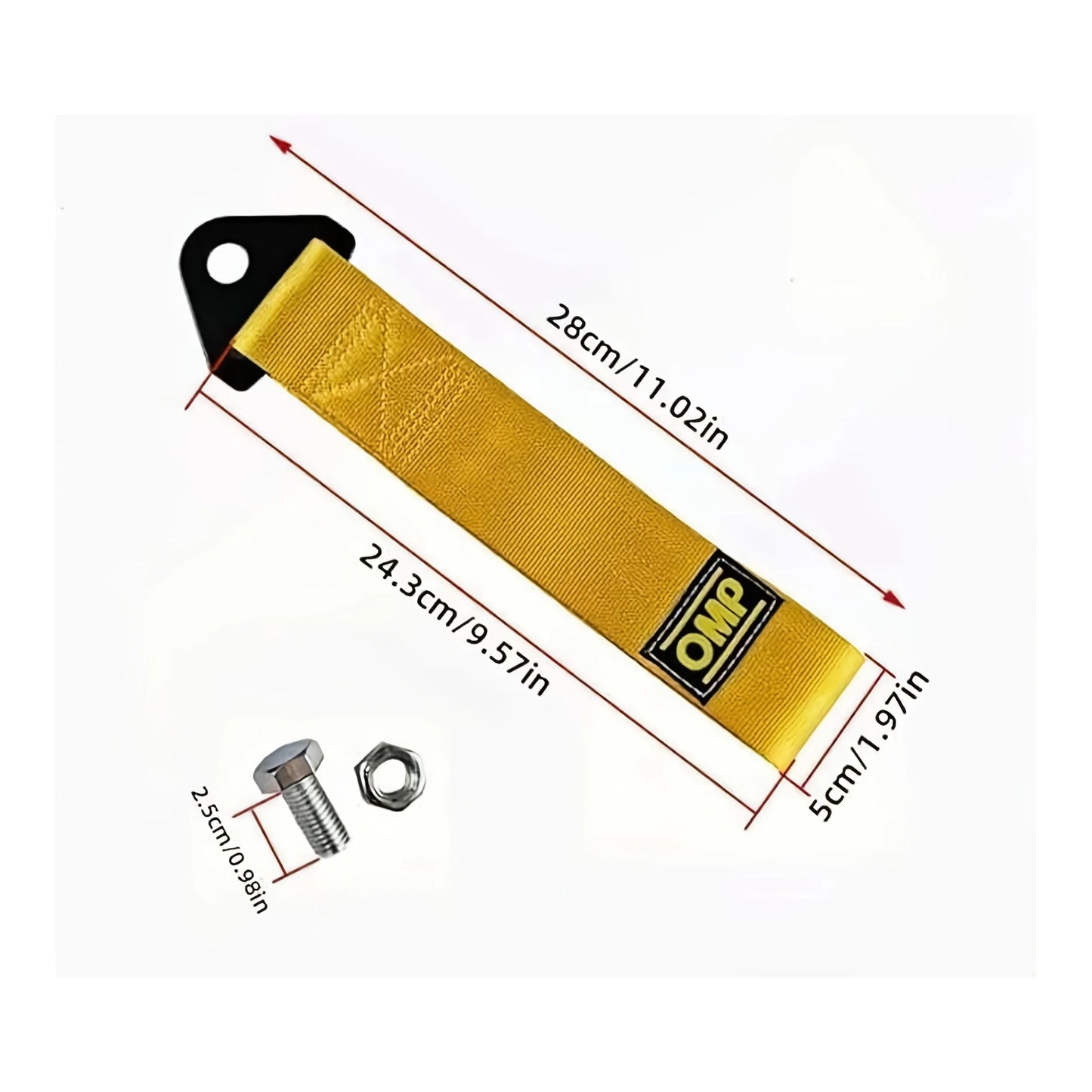 New Car Tow Strap Universal Nylon Towing Rope Front Tow Eye Strap for Car Compatible with Bumper Trailer Car Exterior Decoration