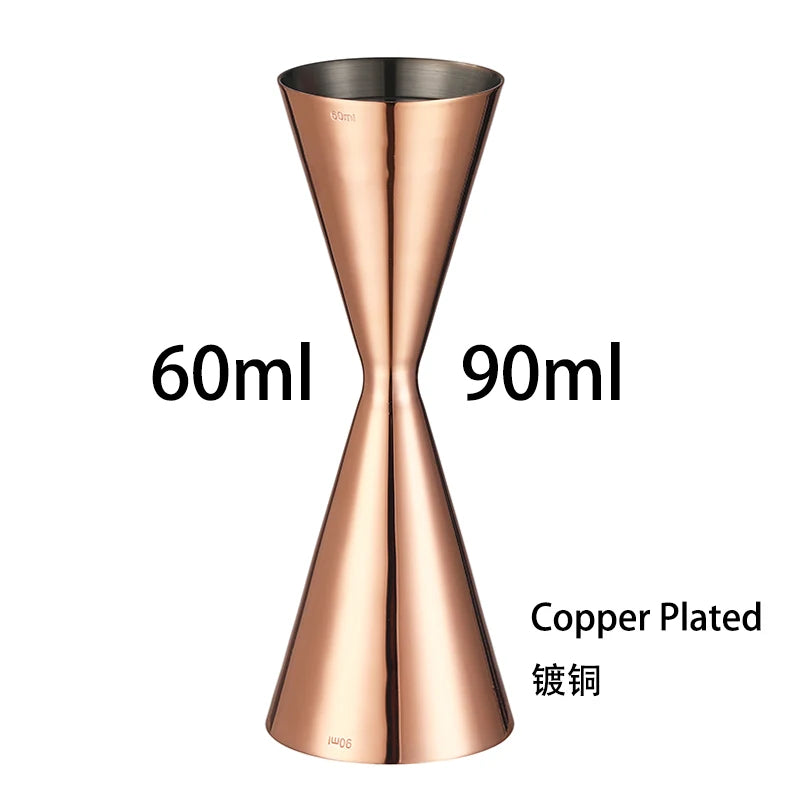 Integrated-Style Jigger Double Cocktail Jigger Bar Measure with Etched Pattern Bar Tools