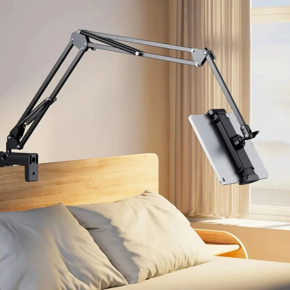 Tablet Stand Holder for Bed Rotatable Phone Stand for 4-12.9" iPad Pro Samsung Tab Xiaomi Pad Tablet Adjustable Holder Long Arm