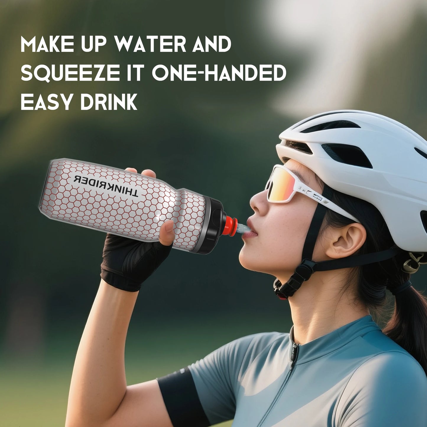ThinkRider Bike Water Bottle 620ml/21oz Mountain Cycling Water Bottle PP5 Heat-And Ice-protected Bottle Outdoor Sports Cup