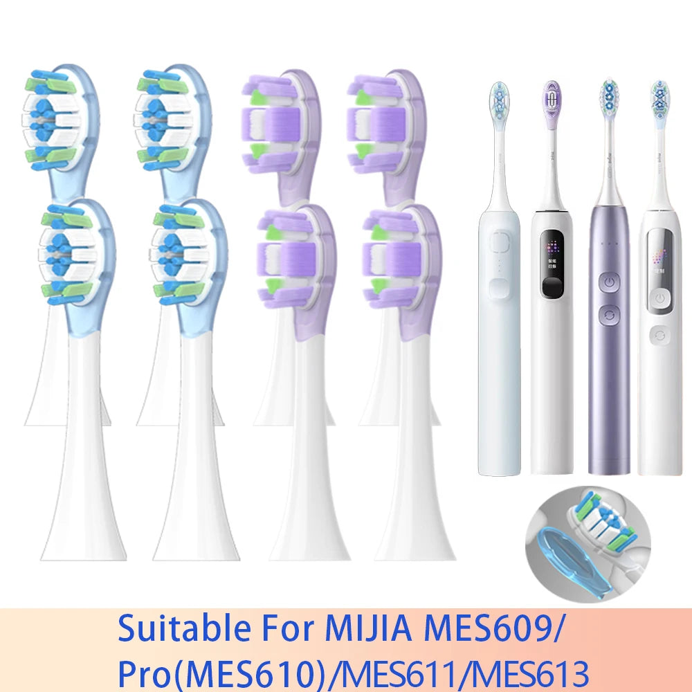 Replacement Brush Heads For XIAOMI MIJIA Pro MES610/MES609 Sonic Electric Toothbrush Dupont Bristle with Caps Sealed Pack