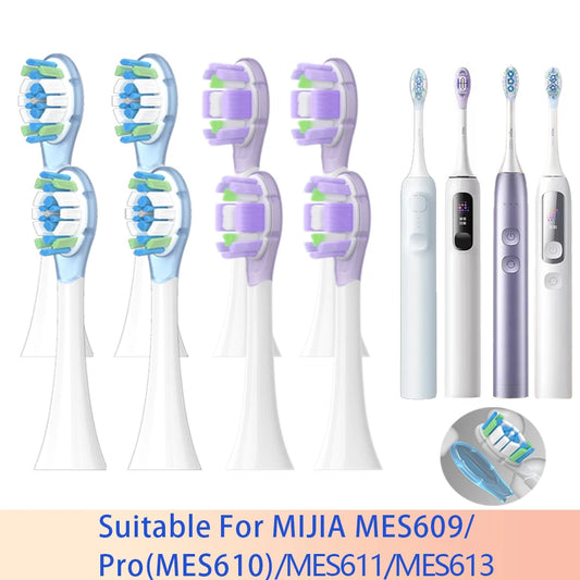 Replacement Brush Heads For XIAOMI MIJIA Pro MES610/MES609 Sonic Electric Toothbrush Dupont Bristle with Caps Sealed Pack