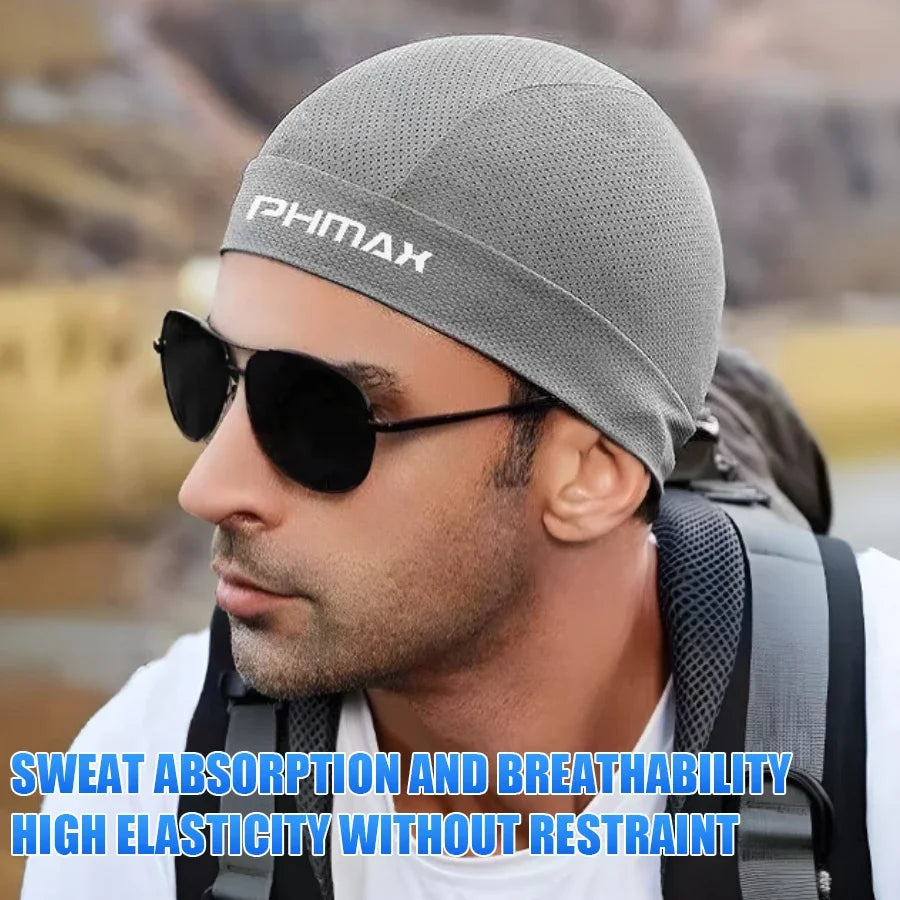 PHMAX Ice Silk Cycling Cap Mesh Breathable Ice Cool Sports Cap Sun Protection Cycling Cap Bicycle Mask Sports Headband