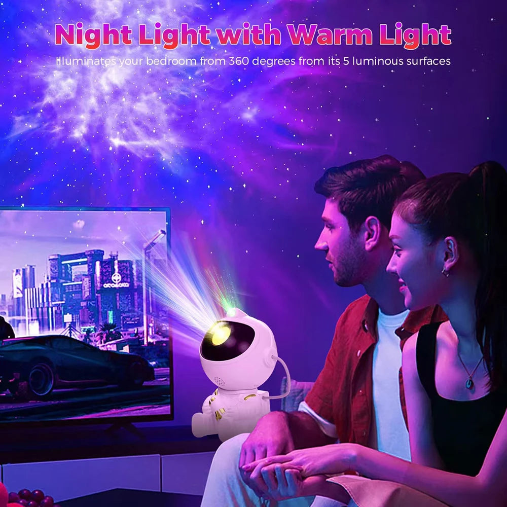 Remote Control Astronaut Galaxy Projector Night Light 360° Rotatable Nebula Star Lamp for Kids Bedroom Party Ceiling Decor