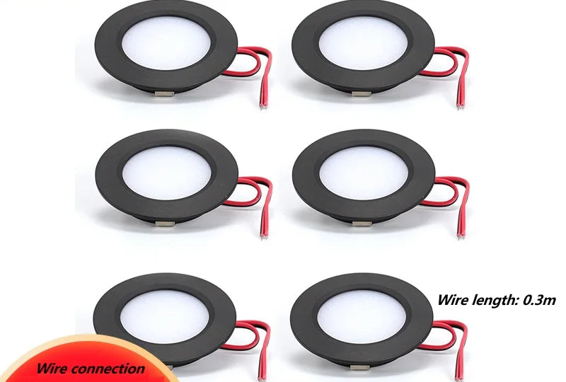 Φ68mm 12V DC Touch Dimming Cabinet Lights,3Colors Dimmer LED Down Lamp, Embedded Installation with Shrapnel for Camper,Yacht,RV