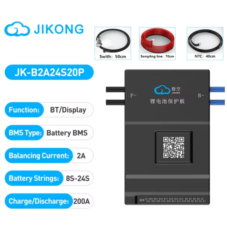 JK BMS 60A 100A 150A 200A 300A Active Balance Bms 4S 8S 16S 20S 24S JIKONG Smart Bms 12V 24V 48V 72V Lifepo4 Li-Ion Lto Battery