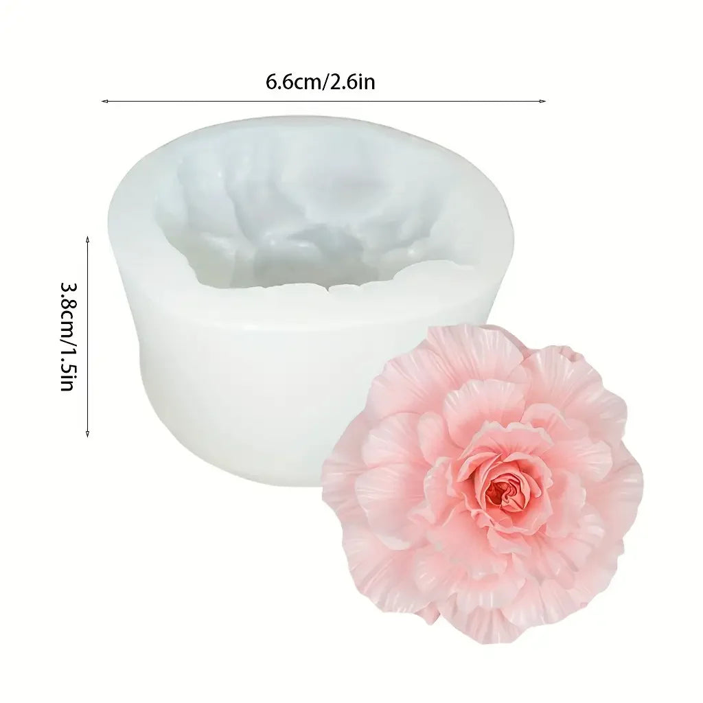 1 Piece 3D Elegant Rose Silicone Mold - Reusable Flexible Mold for Candles, Resin Art, Handmade Soap and Clay Making, Delicate Petal Design, Home Decoration, Valentine's Day Gift, Floral Shapes, Special Gift for Craft Enthusi