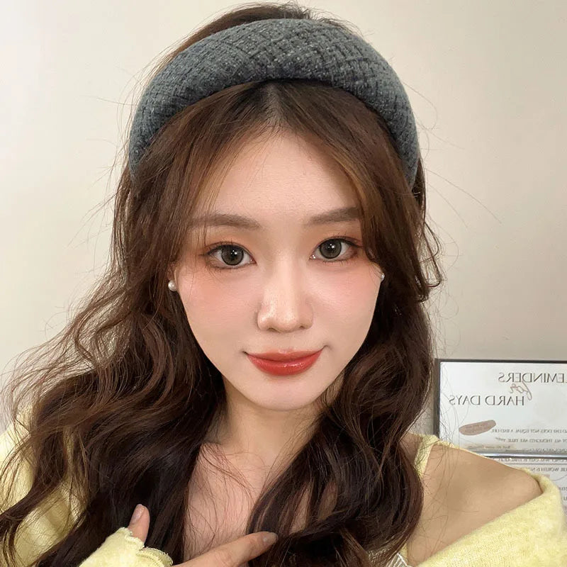 2026 Winter Korean Fashion Hairbands Headband Women Girls Scrunchies Hair Head Hoop Band Accessories Headdress Headwear Ornament