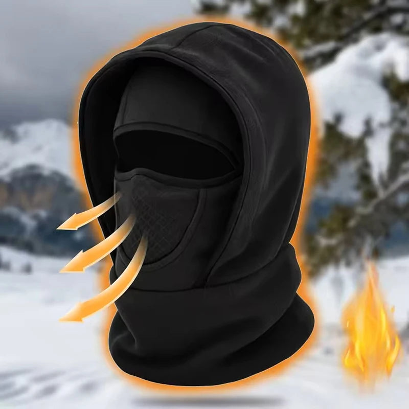 Winter Balaclava Face Mask, Windproof Thermal Hooded Scarf for Skiing Cycling Fishing, Cold Weather Sports Gear, Christmas Gift