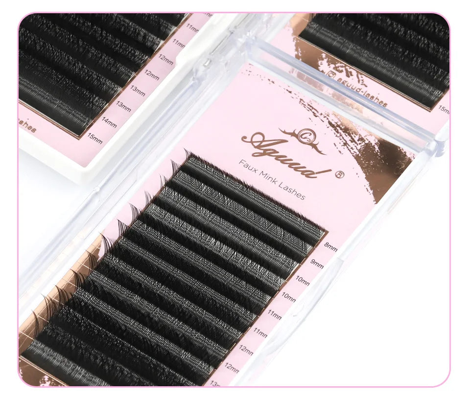 AGUUD Automatic Flowering 2D 3D 4D 5D W Shape Premade Fans Eyelash Extensions Natural Soft Individual Lashes Makeup Cilia