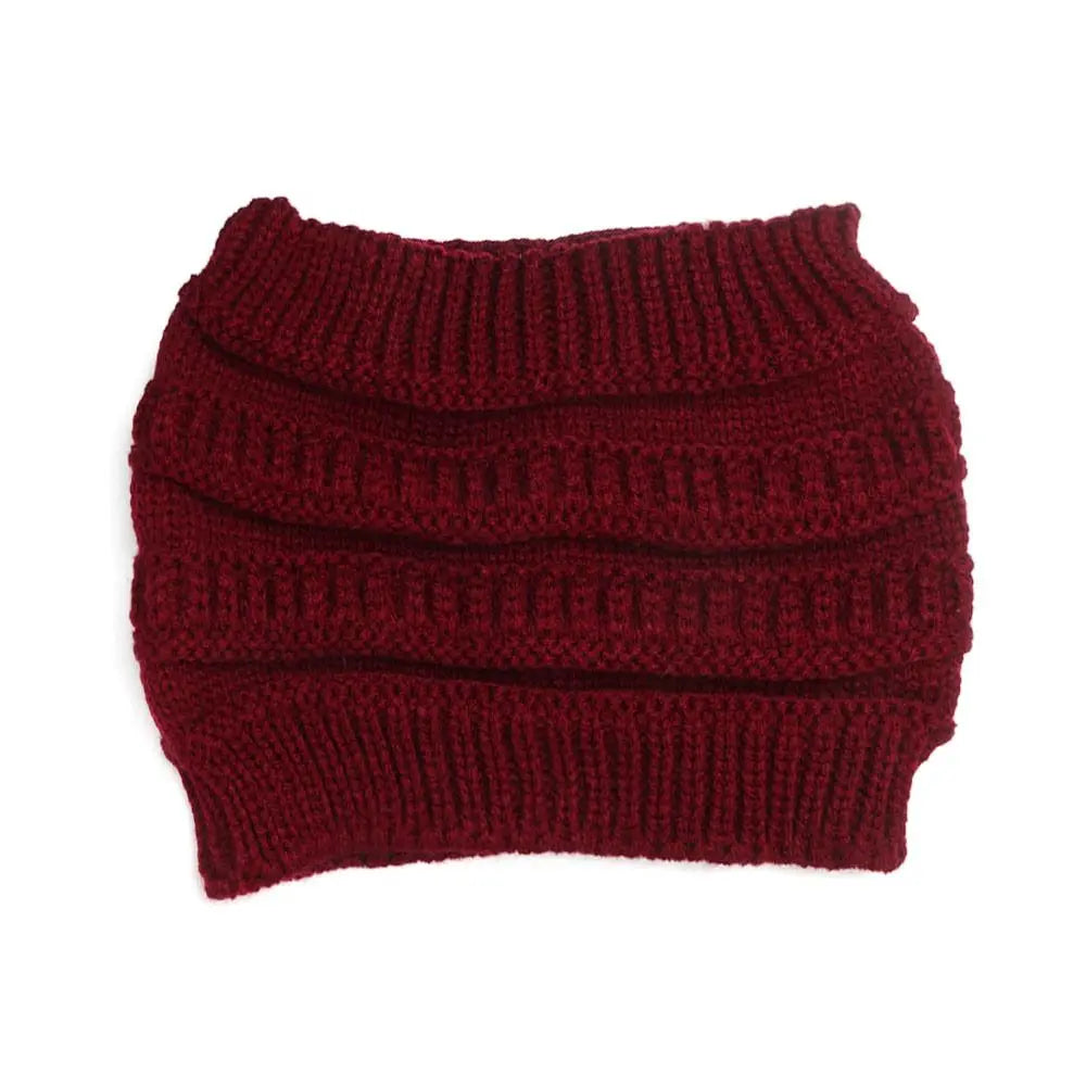 1Pcs Women Girl Autumn Winter Hair Accessories Headwraps Headwear Ponytail Beanie Hat Ear Warmer Hair Band Knitting Headband