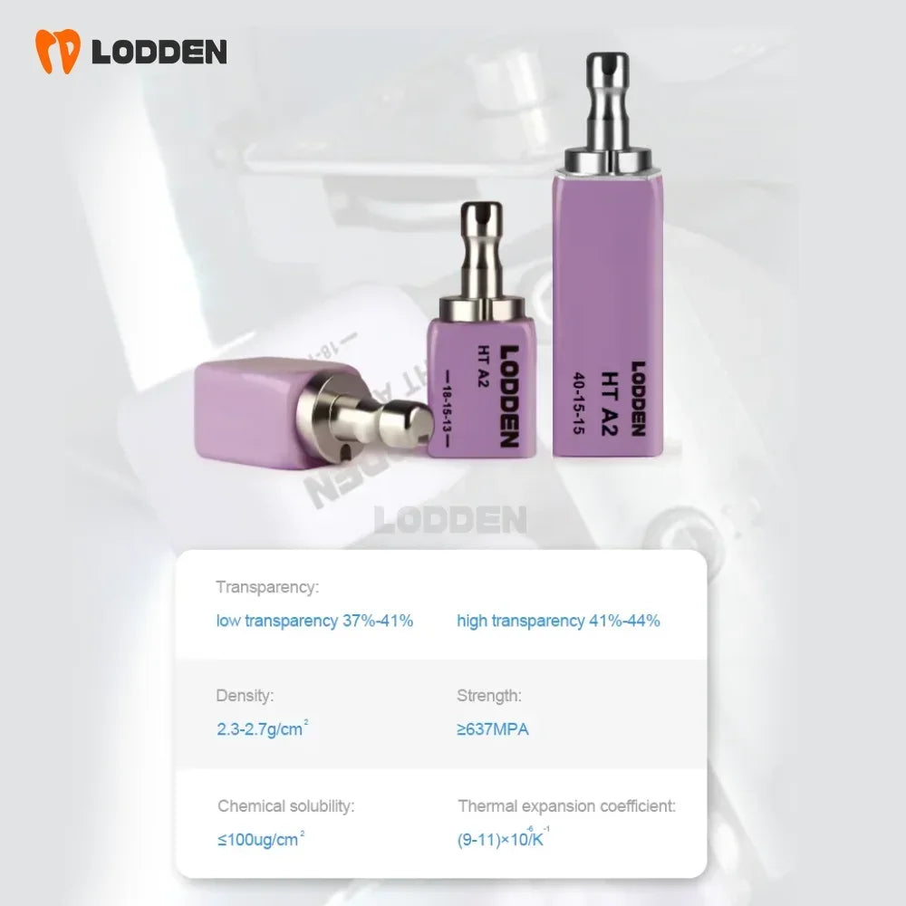 LODDEN Dental Lab Lithium Disilicate C14 Glass Ceramic Blocks HT/LT for CAD CAM Sirona Cerec Veneer Dentistry Materials 5pcs/Box