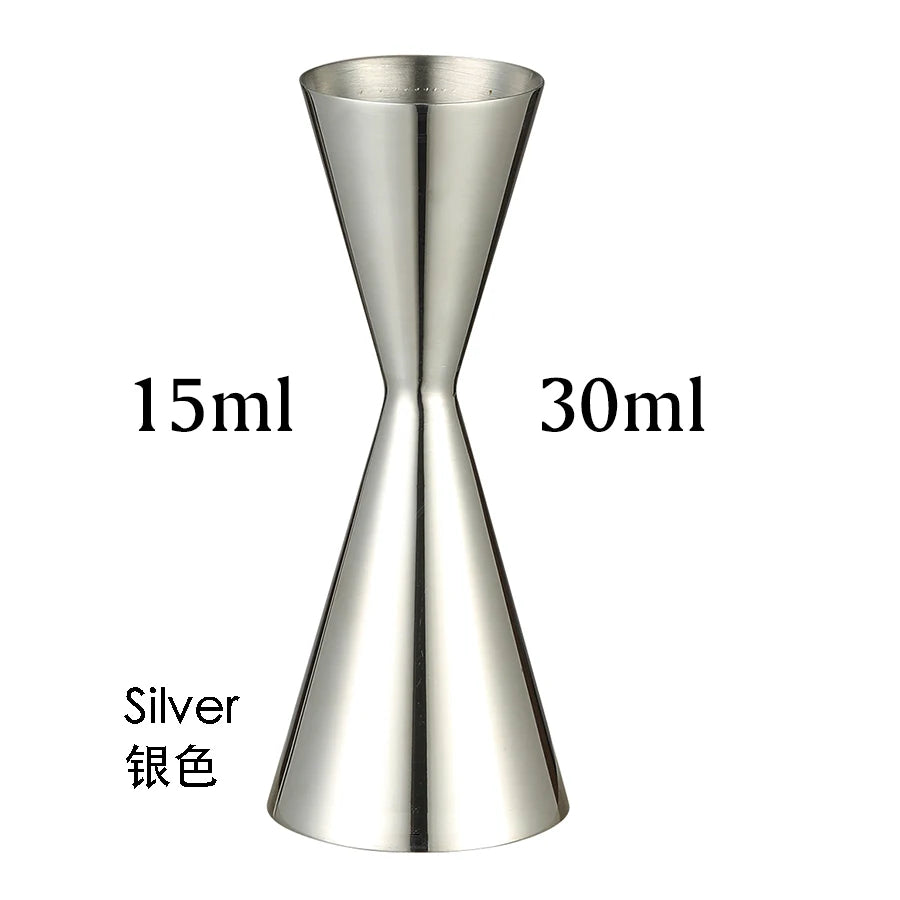 Integrated-Style Jigger Double Cocktail Jigger Bar Measure with Etched Pattern Bar Tools