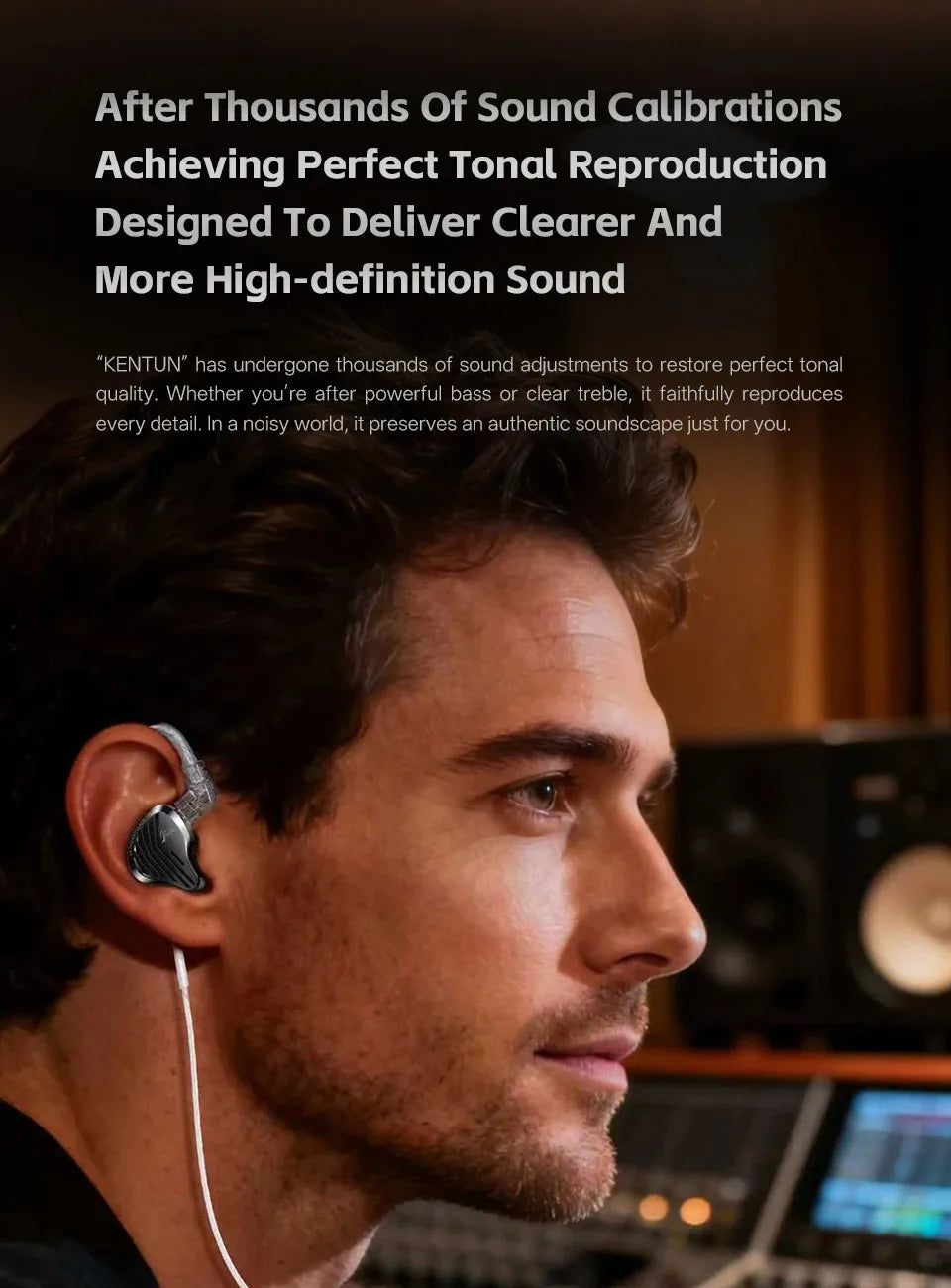 GK KUNTEN Metal Earphone HiFi In-Ear Earbuds 2pin 3.5mm Removable Cable With Microphone Type-c For Music Game KZ