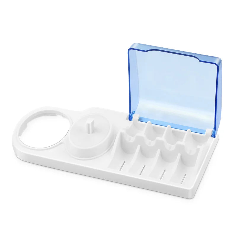 Electric Toothbrush Holder Replacement for Braun Oral B with Brush Head Storage Cover and Charger Base Stand