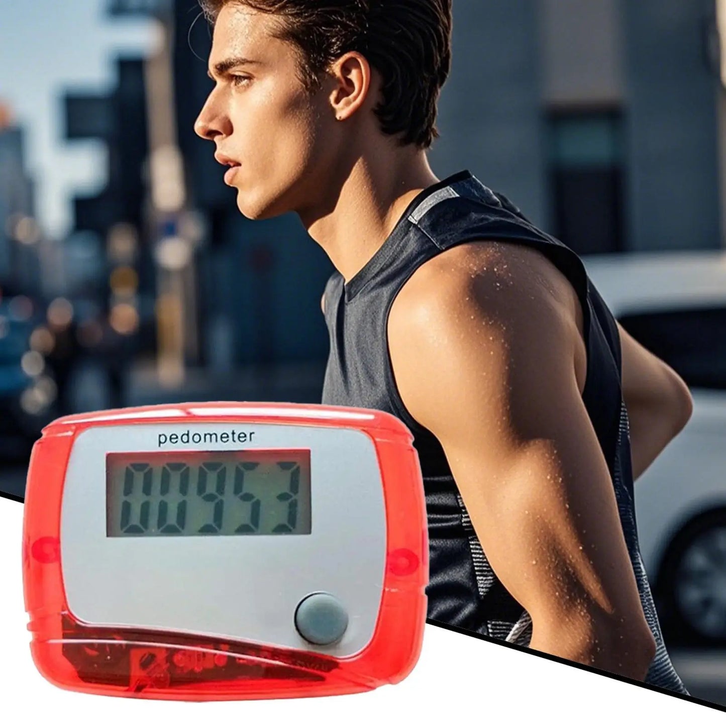 Digital LCD Pedometer with Clip Walking Running Step Counter Step Mini Step Meter for Outdoor Jogging Training Walking