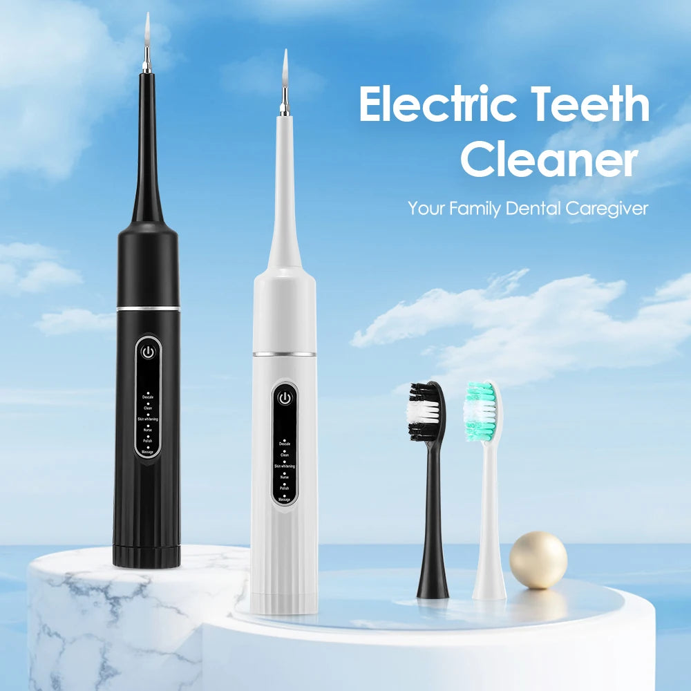 Sonic Electric Toothbrush Teeth Whitening Kit Tooth Whitener Calculus Plaque Tartar Remover Tools Cleaner Stain Oral Care