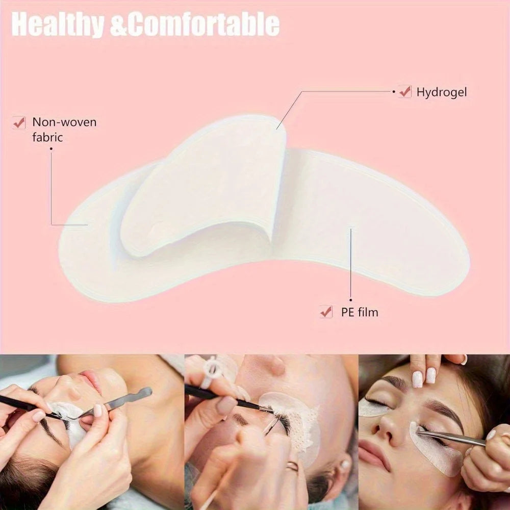 50Pairs Lint Free U-Shaped Eyelash Extension Under Eye Pads Hydrogel Patches Isolation Lower Lash Spacers Beauty Tool Gift Ideas