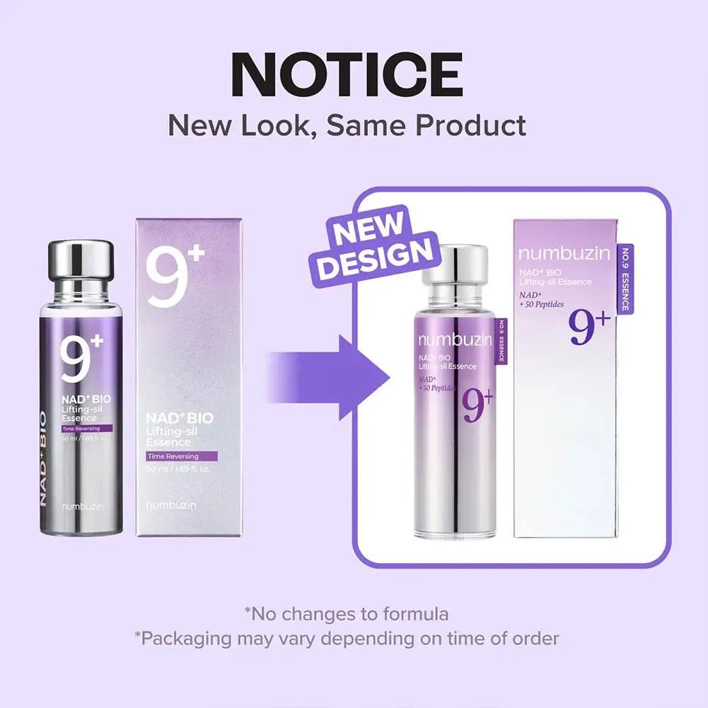 Numbuzin NO.9 Retinol Lift & Firm Cream Korean Original Skin Care Purple Needle Tube Eye Cream No.9 NAD+ BIO Lifting-sil Essence