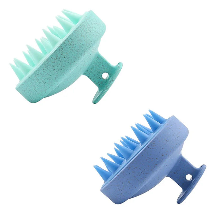 Silicone Shampoo Brush Head Scalp Massage Comb Hair Washing Comb Body Massage Brush Bath Shower Brush Salon Hairdressing Tool
