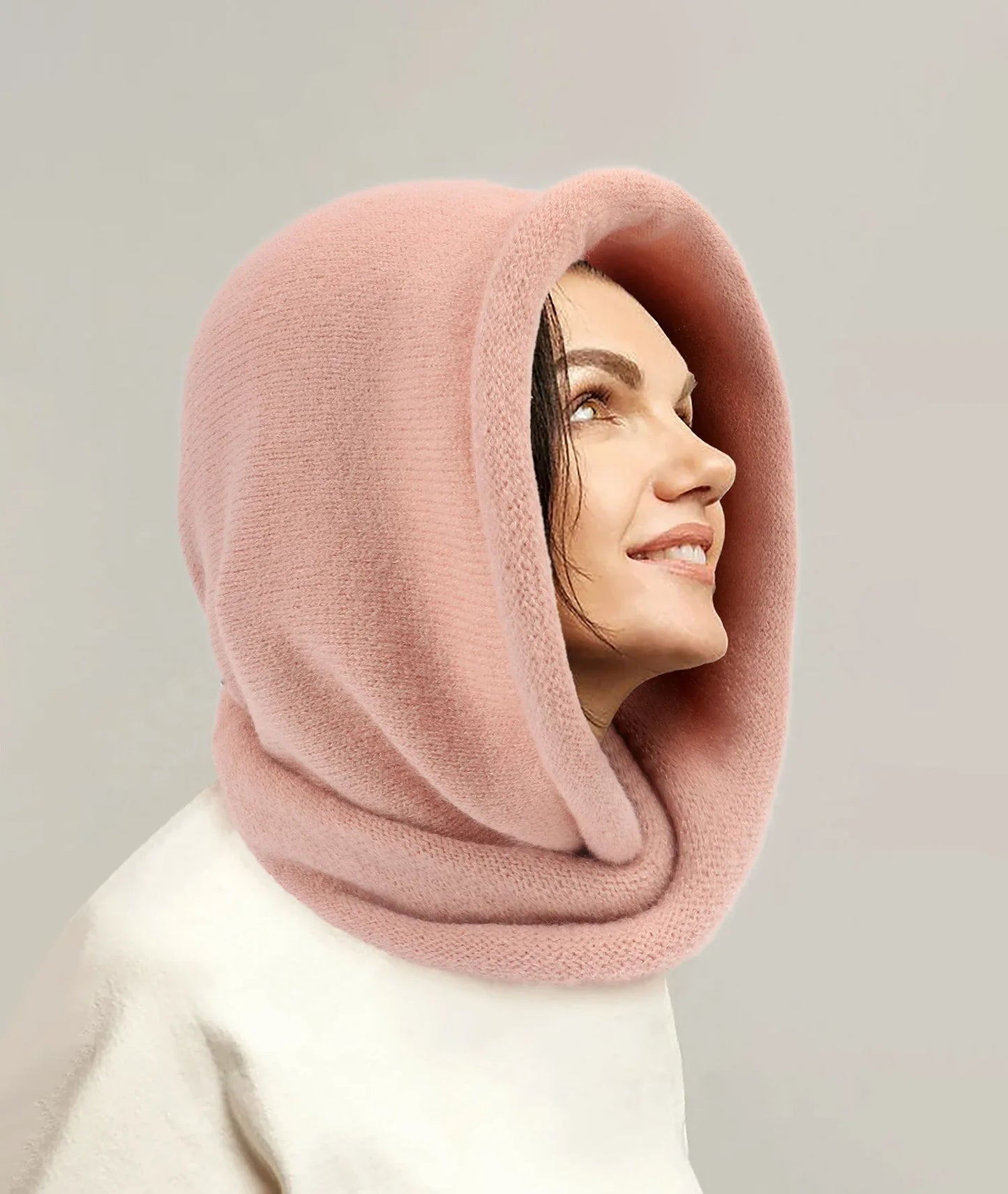 Fashion Women Winter Scarf Hat Set Knitted Cap Warm Balaclava Skullies & Beanies