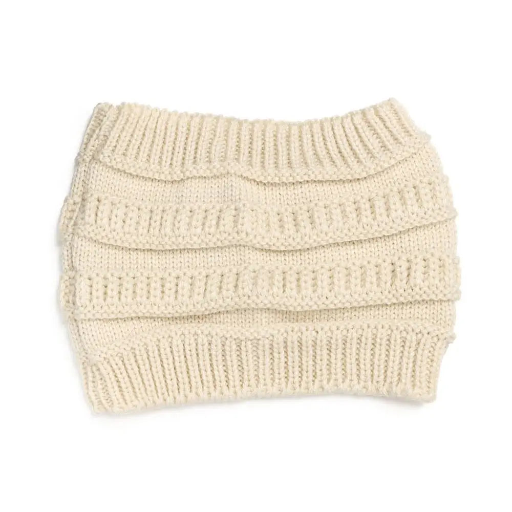 1Pcs Women Girl Autumn Winter Hair Accessories Headwraps Headwear Ponytail Beanie Hat Ear Warmer Hair Band Knitting Headband