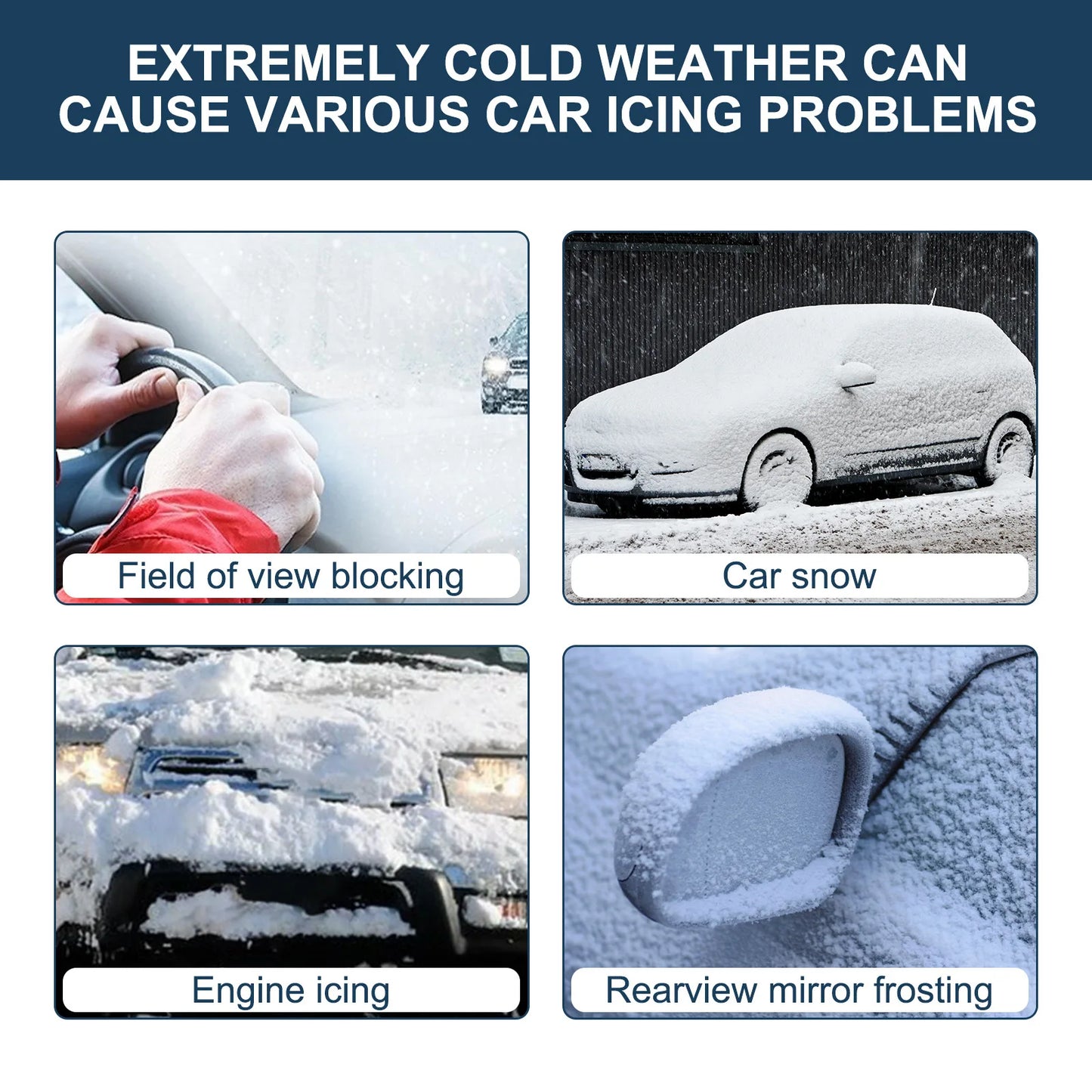 Car Window Glass Anti Freeze Device Winter Essentials Cars Windshield Electromagnetic Interference Snow Removal Auto Accessories