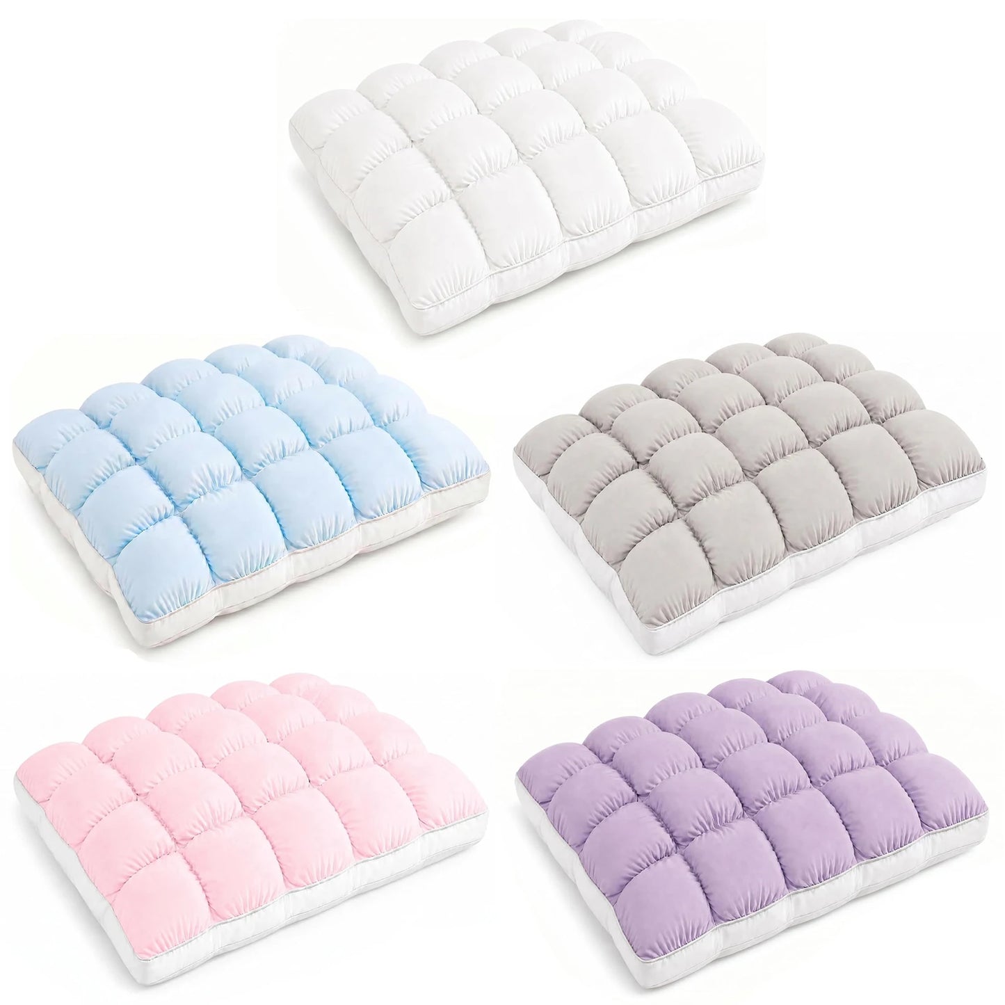 Guest Room Cloud Bread Puff Pillow Fluffy Quilted Dome Down Alternative Fill Nylon Shell Hotel Style Soft Pillow