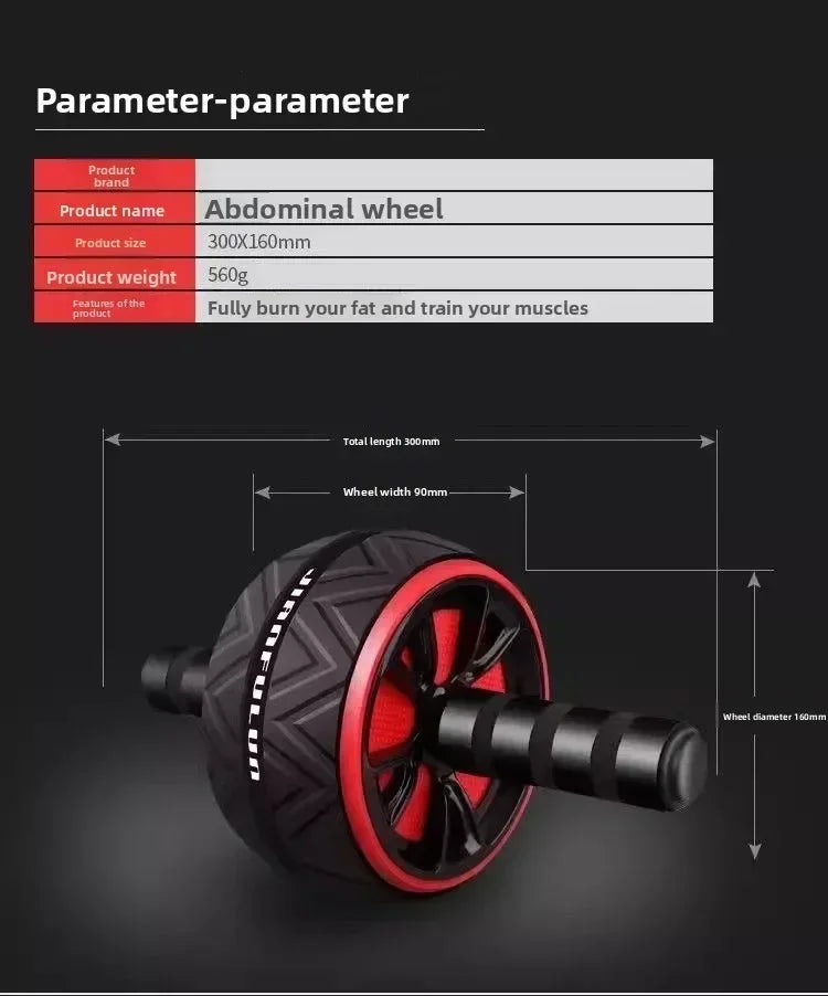 Ab Roller Wheel Non-Slip Abdominal Training Roller Core Workout Home Gym Fitness Equipment for Men Women