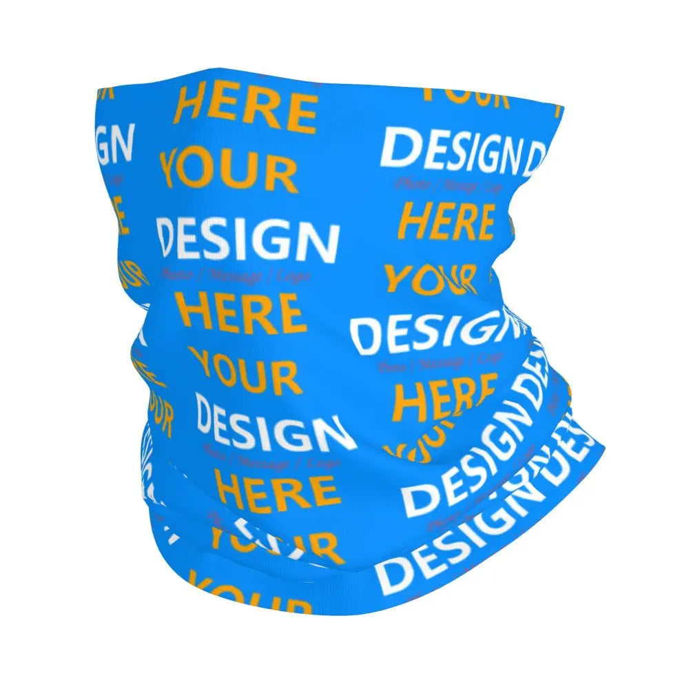Custom Your Design Here Winter Headband Neck Warmer Ski Hunting Tube Scarf Personalized Customized Logo Face Bandana Gaiter
