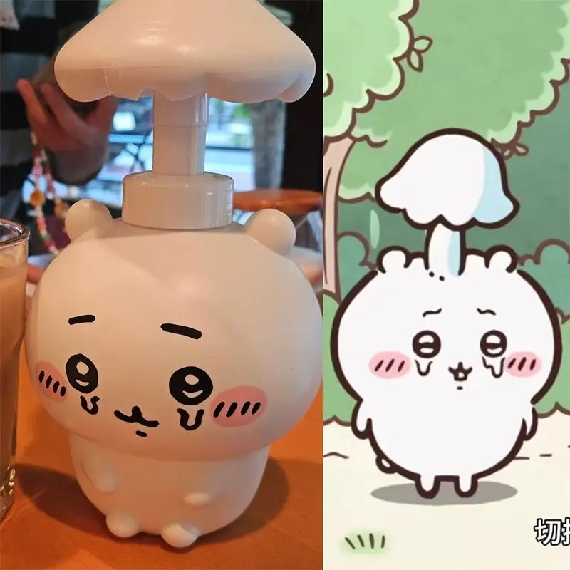 Jiyi Mushroom Shaped Portable Travel Bottles Cute Hand Sanitizer Shower Gel Dispenser Refillable Empty Containers for Home Bathr
