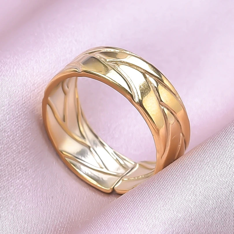 6pcs/lot Wholesale Various Chunky Rings Real Gold Plated Love Abstract DIY Shell Star Sun Bat Shaped Rings Women Jewelry Gifts