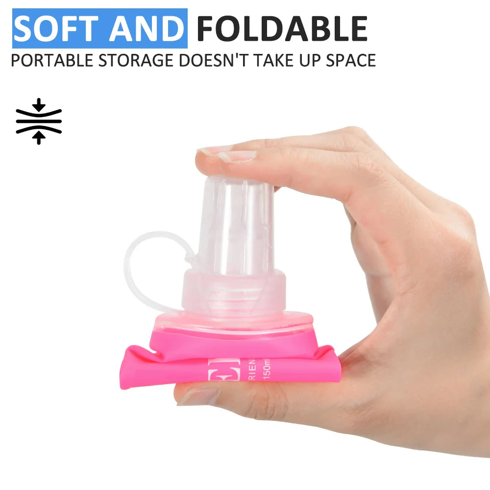 NEWBOLER 150/250/300/500ml Water Bottle TPU Folding Soft Flask Outdoor Sport Running Camping Hiking Travel Portable Water Bottle
