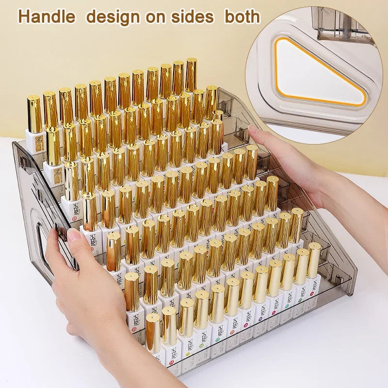 Nail Polish Display Organizer Shelf Clear Cosmetic Rack Frame Jewelry Stand Holder Organization Tools