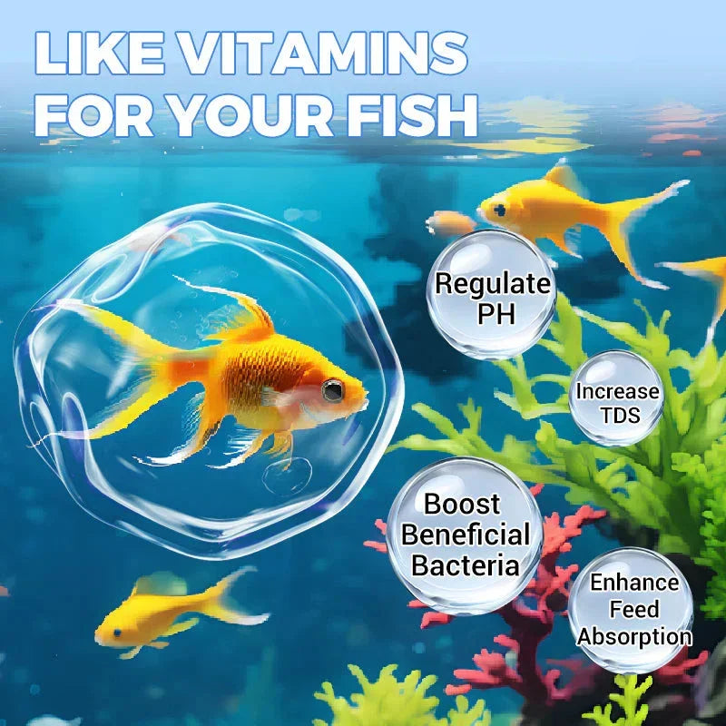 Eco-Friendly Aquarium Water Purification Tablets Water Purifier Fast-Acting Fish Tank Cleaning Solution Aquarium Water Clarifier