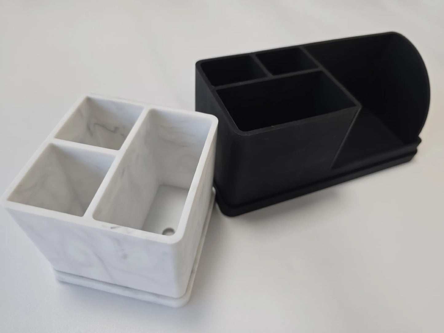 Multifunctional Desktop Storage Toothbrush Storage Box Toiletries Storage Tray Silicone Bathroom Toothbrush Holder Makeup Brush