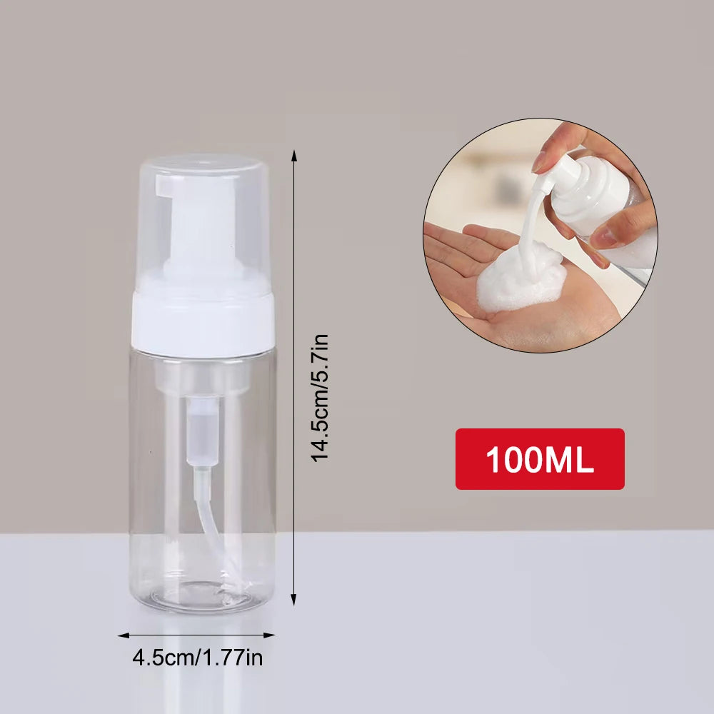 100/150/200ml Plastic Foam Pump Bottle Empty Face Eyelashes Cosmetic Bottle Cleaner Soap Dispenser Foam Bottle