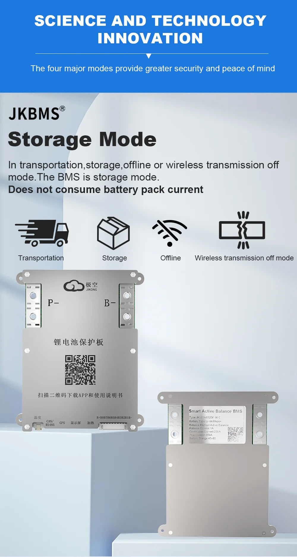 JKBMS JIKONG SMART BMS 4S 5S 6S 7S 8S 12V 24V BATTERY WITH 2A ACTIVE BALANCE HEAT FUNCTION ON SALE