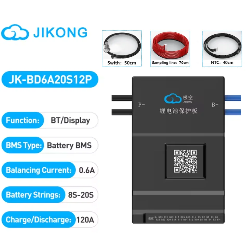 JK BMS 60A 100A 150A 200A 300A Active Balance Bms 4S 8S 16S 20S 24S JIKONG Smart Bms 12V 24V 48V 72V Lifepo4 Li-Ion Lto Battery