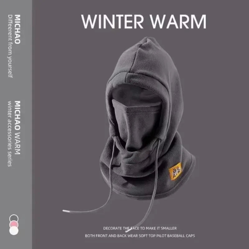 Winter Warm Hat with Mask and Neck Warmer 3-in-1 Windproof Balaclava for Men Women Masked Hat Cycling Cold Weather Protection