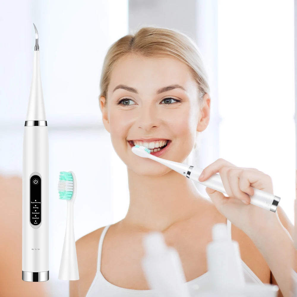 Sonic Electric Toothbrush Teeth Whitening Kit Tooth Whitener Calculus Plaque Tartar Remover Tools Cleaner Stain Oral Care