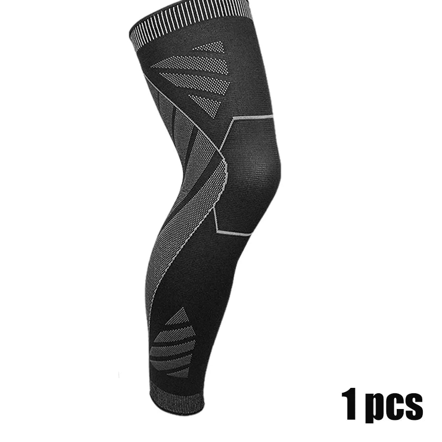 BraceTop 1 PC Full Leg Sleeves Long Compression Leg Sleeve Knee Sleeves Protect Leg, for Man Women Basketball, Arthritis Cycling