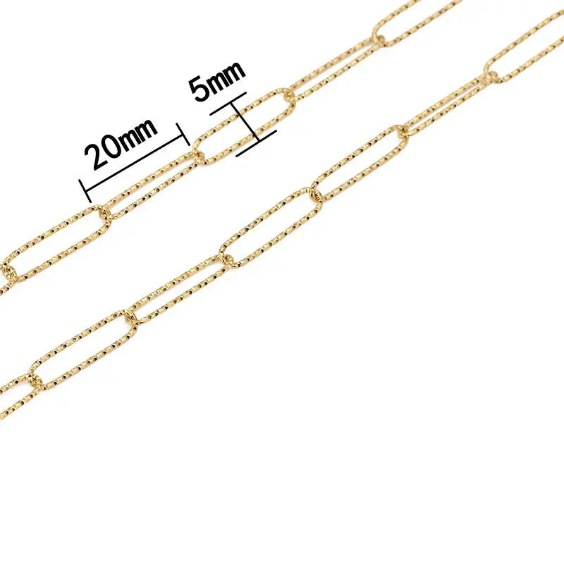 1 Meter Stainless Steel Large Heavy Chunky Hip Hop Punk Link Gold Color Chains DIY Jewelry Materials Handmade Necklace Bracelets