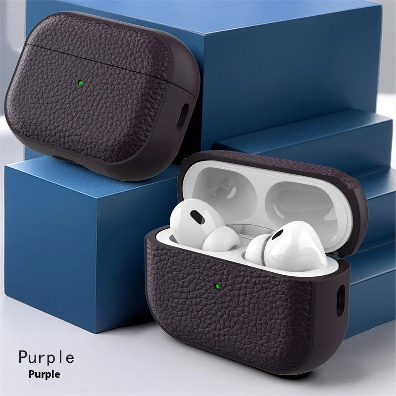 2025 Capa For AirPods Pro 3 Case Soft TPU Leather Design Protective Cover For AirPods 5 4 3 2 Pro 2 Pro2 Pro3 Cases With Lanyard