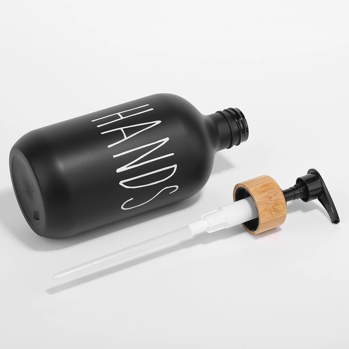 Matte Black Soap Dispenser Bottle Hand Soap Dish Liquid Container Refillable Empty Bottle Printed Kitchen Sink Soap Pump Bottle