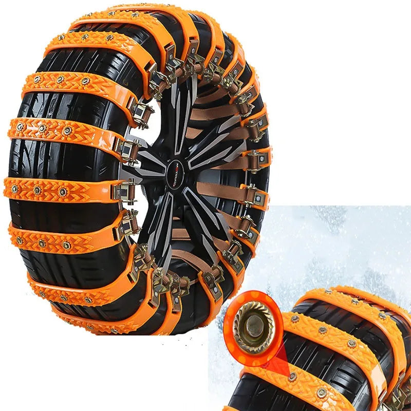 Winter Car Anti-skid Snow Chains General Car Tire Wheels Chains Outdoor Emergency Wheel Snow Chains Truck Auto Tires Accessories