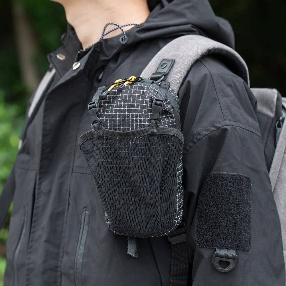 Lightweight Hands-Free Belt Bag with Phone Holder Water Bottle Pocket Hiking Backpack Vest for Running, Cycling, Outdoor Gear