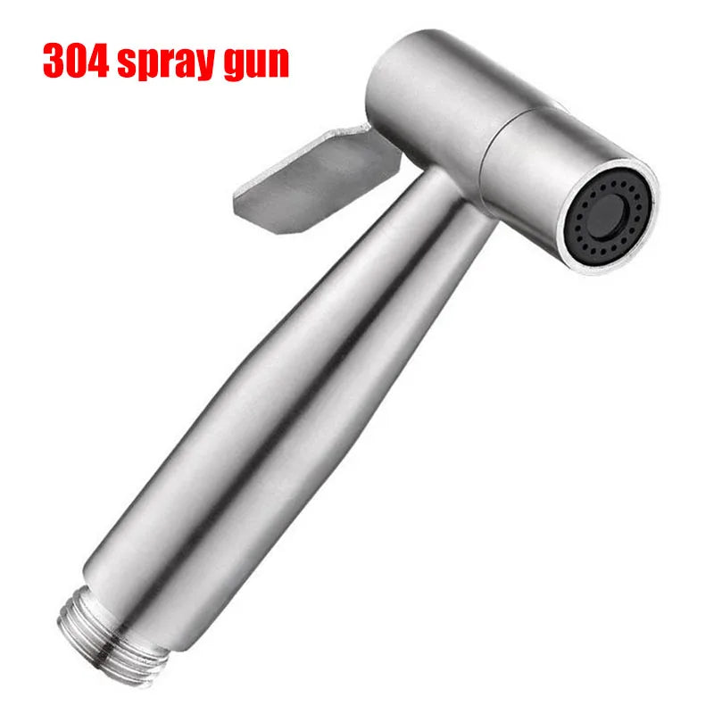 Personal Care Hand Held Spray Portable Bidet Toilet Sprayer Dual Control Angle Valve Stainless Steel Bathroom Accessories Bidets
